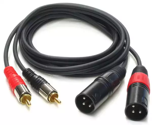 JBSYSTEMS 2xRCA 2x XLRM 1.5m