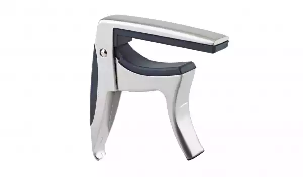 K&M 30910 Guitar capo-matt Chrome  - Kapodaster