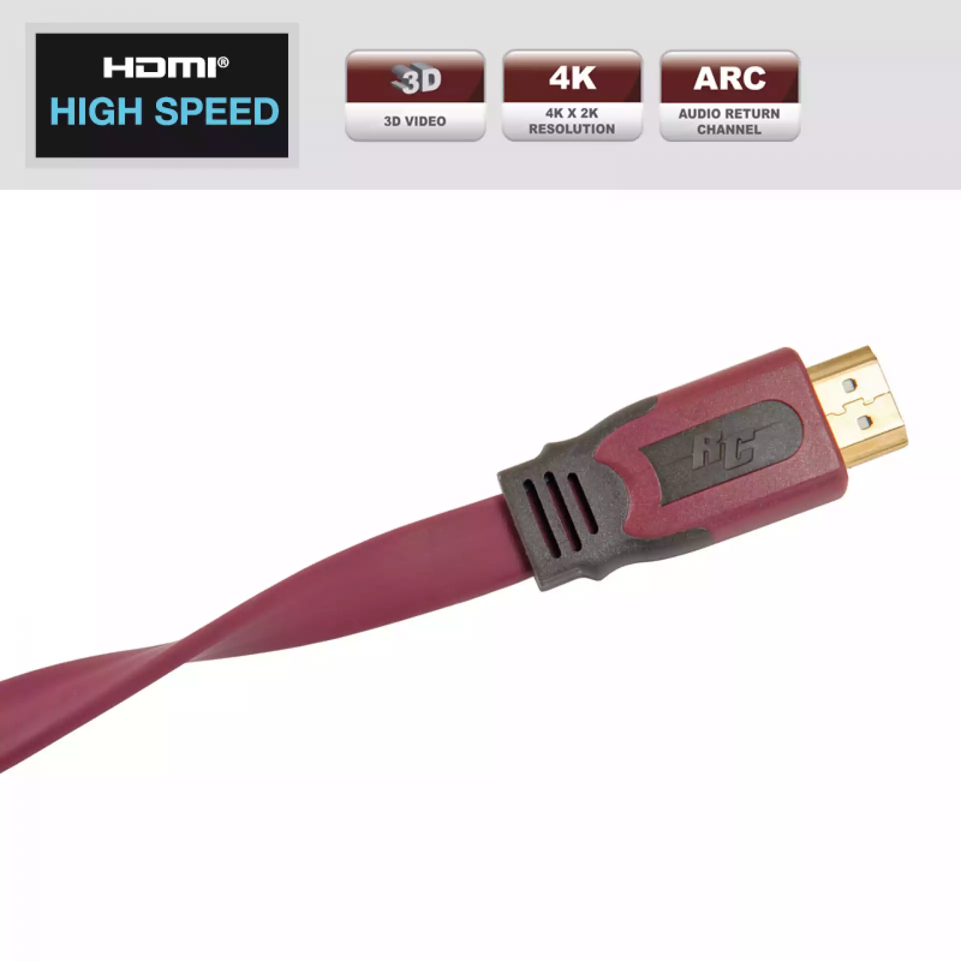 REAL CABLE HD E FLAT 3m