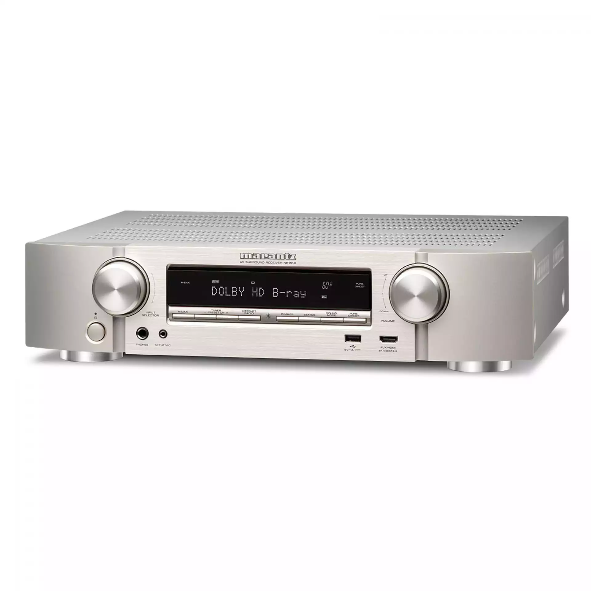Marantz NR1510/N1SG 5.2-channel slimline home theater receiver w/ AirPlay 2 & Amazon Alexa