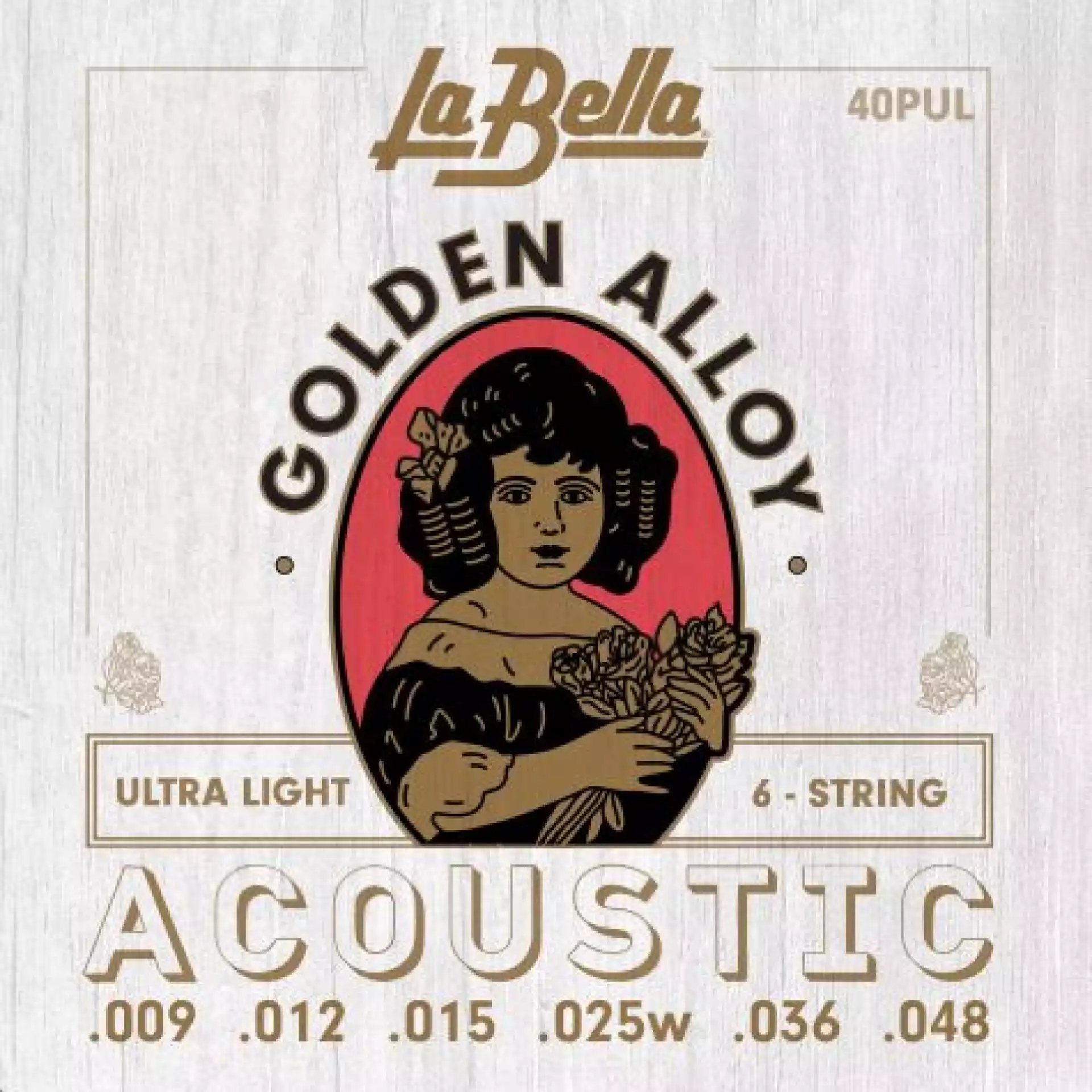 LA BELLA 40 PUL - Žice za akustičnu gitaru