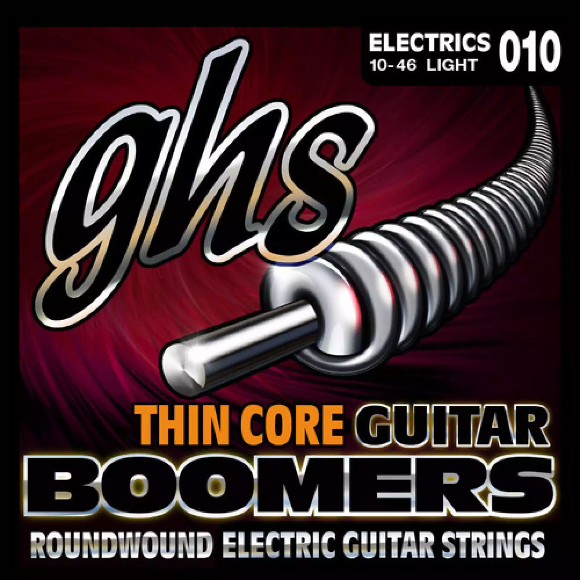 GHS TC-GBL Thin Core Boomers Light Electric Guitar Strings (6-String Set, 10 - 46)
