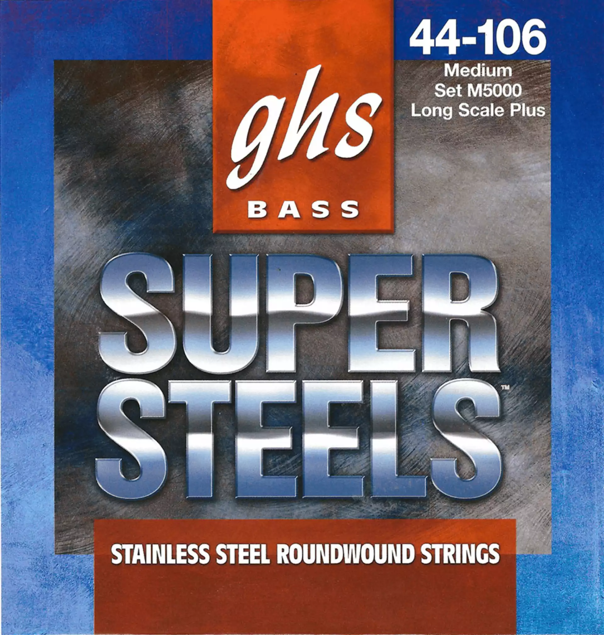 GHS M5000 Super Steels Stainless Steel Electric Bass Strings Long Scale - 4-String 44-106 - Žice za bas gitaru