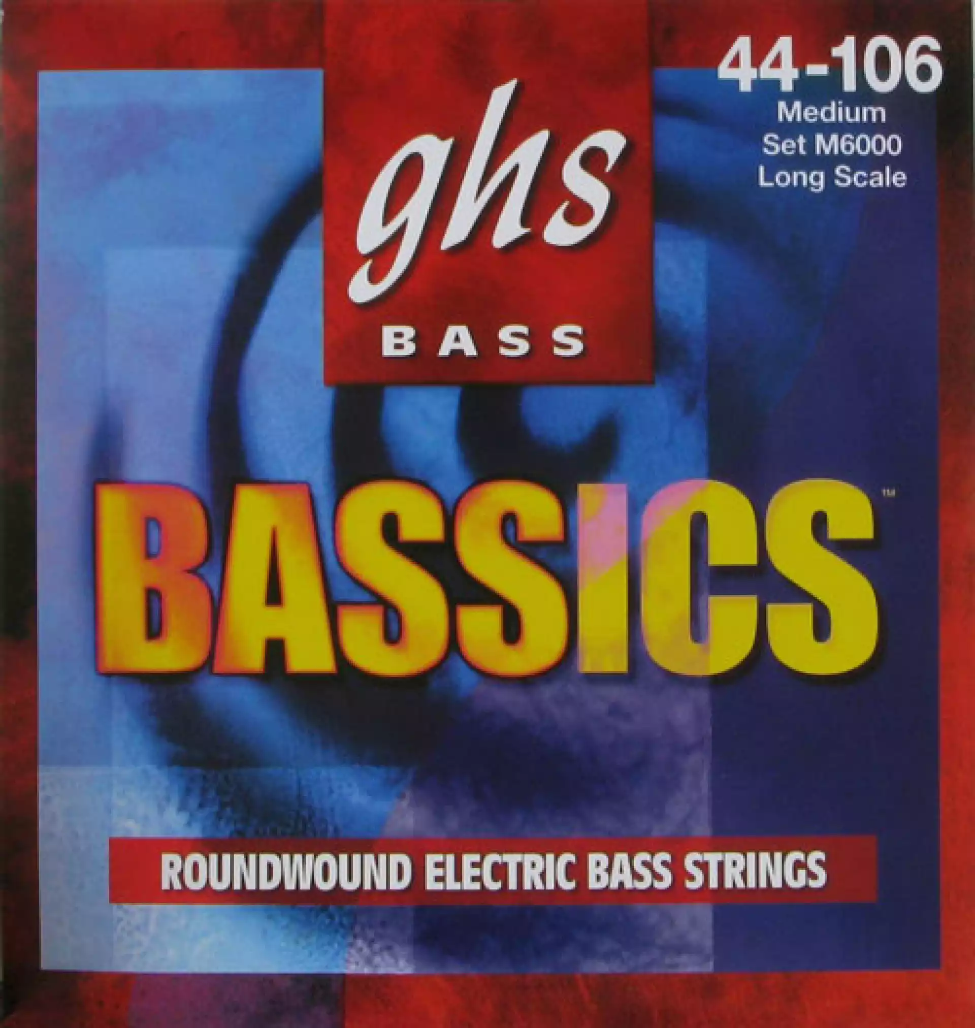 GHS M6000 Bassics Nickel Plated Steel Round Wound Electric Bass Strings Long Scale - 4-String 44-106