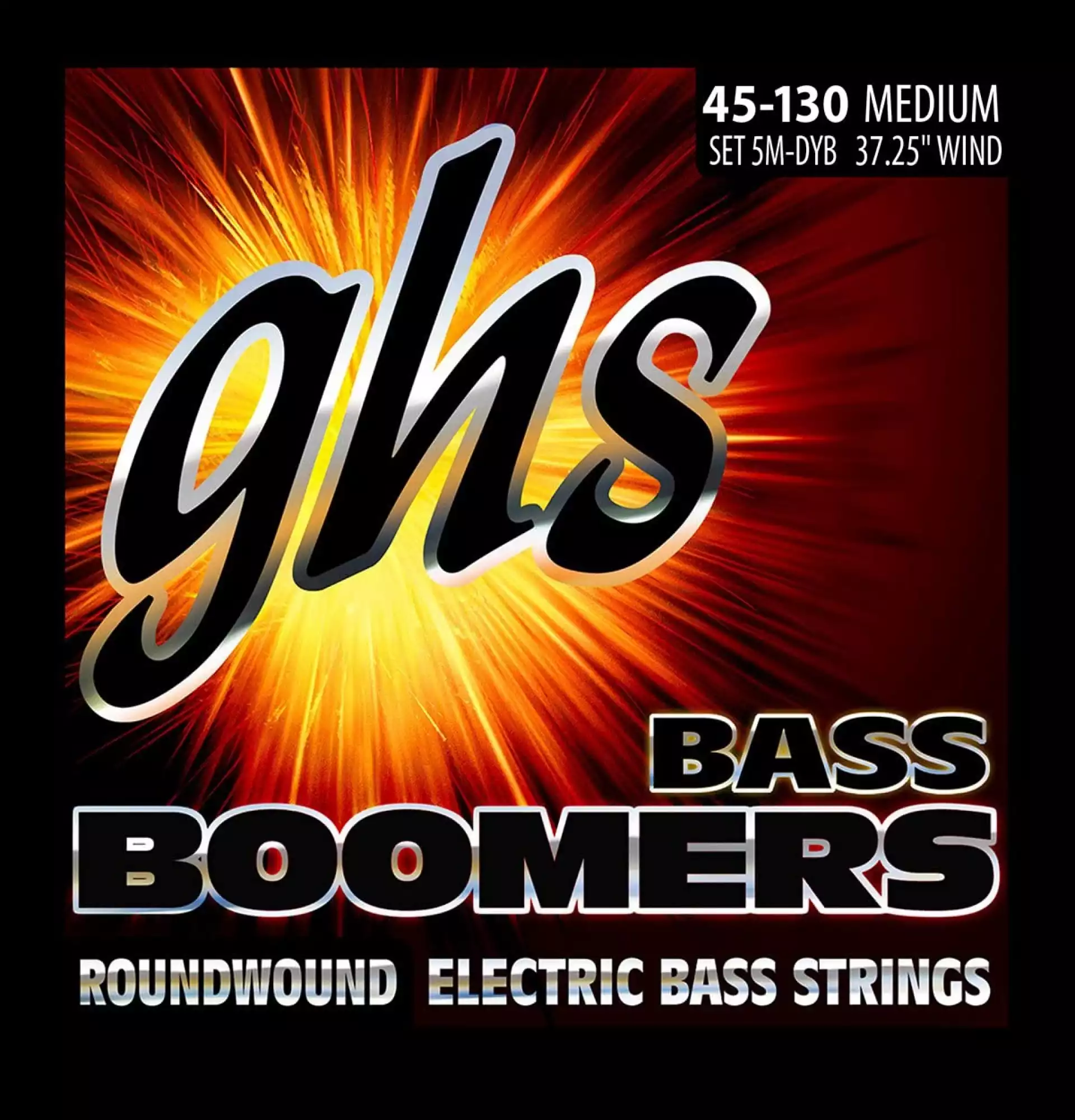 GHS 45-130 5M-DYB Medium Bass Boomers Roundwound Electric Bass Strings (5-String Set, Long Scale) - Žice za bas gitaru