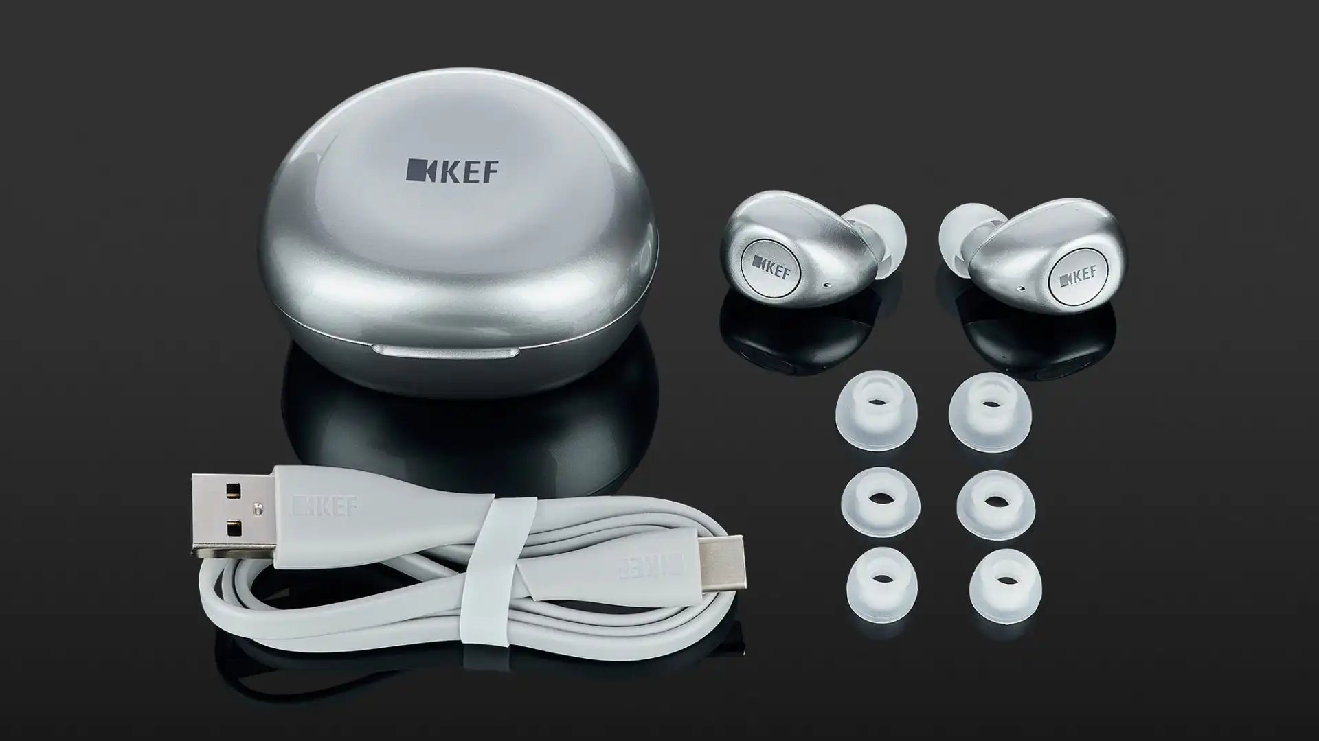 KEF Mu3 Earphones Silver