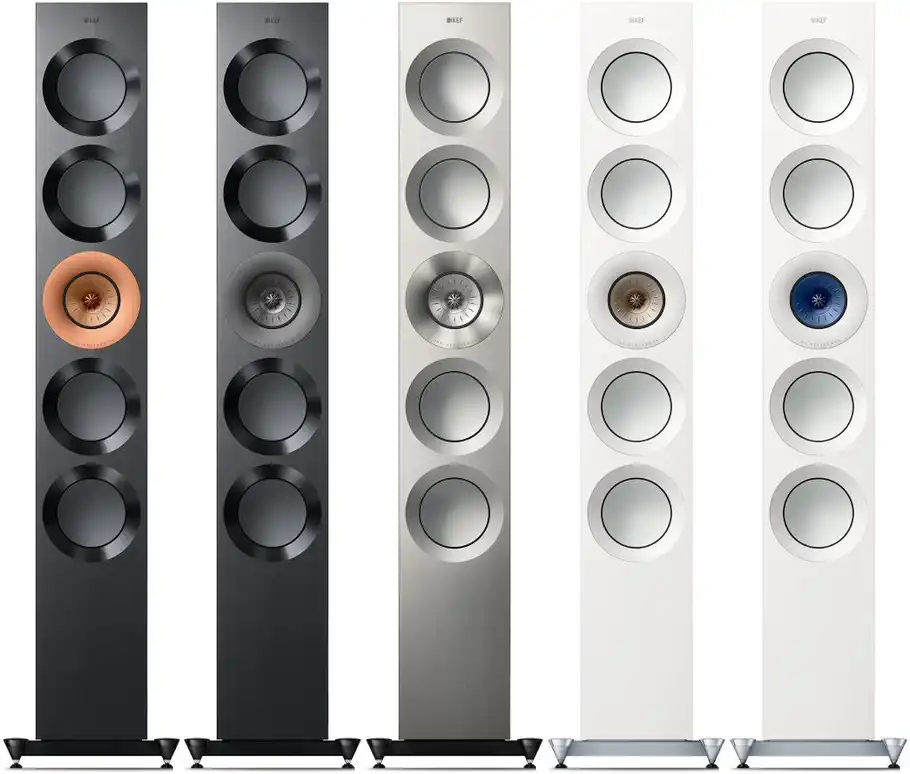 KEF Reference 5 Meta High Gloss White/ Champagne High Gloss Black/ Grey High Gloss White/ Blue High Gloss Black/ Copper Satin Walnut/ Silver Podnostojeći Zvučnik