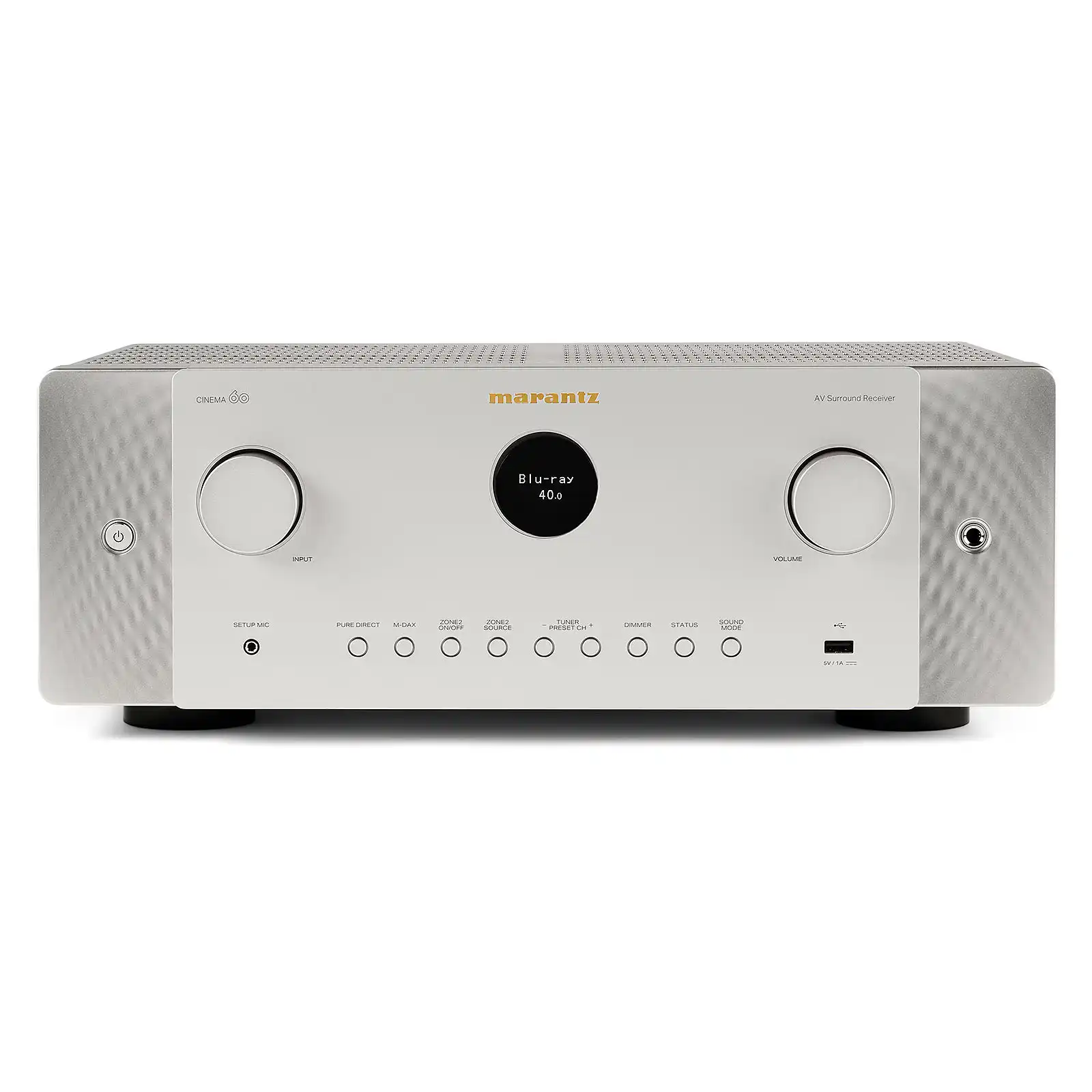 Marantz CINEMA 60 AV receiver w/Dolby Atmos, Apple AirPlay 2 and Amazon Alexa Silver