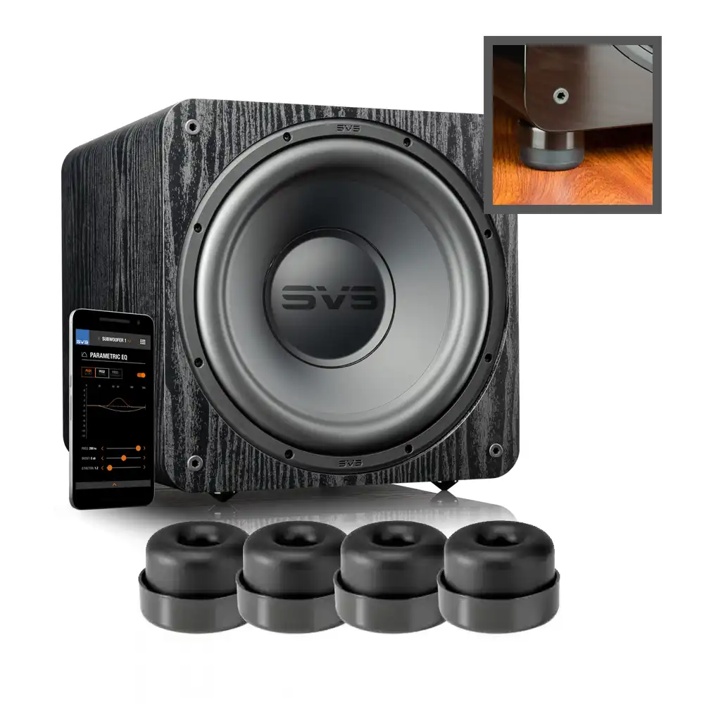 SVS SB-1000PRO Black Ash + SVS SoundPath Subwoofer Isolation System Gratis!