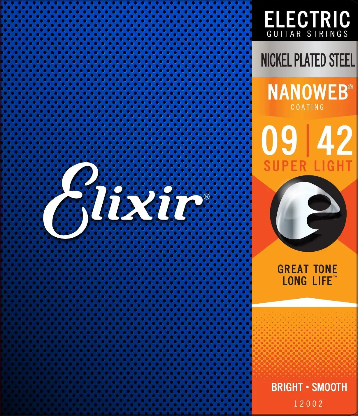 Elixir Electric Guitar Strings NANOWEB Coating Super Light (.009-.042)