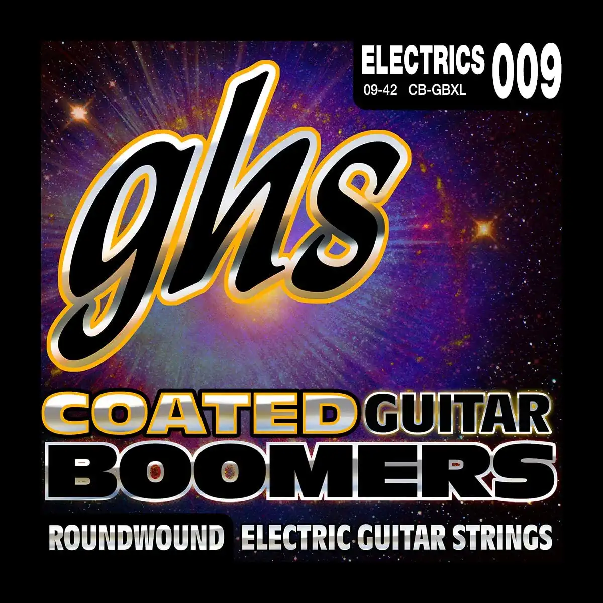 GHS CB-GBXL Extra Light Coated Boomers Roundwound Electric Guitar Strings (6-String Set, 09 - 42)