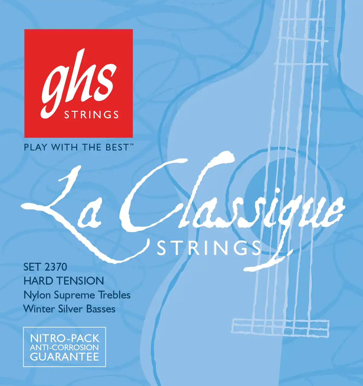 GHS 2370 LA CLASSIQUE Hard Tension, Nylon Supreme Trebles/Winter Silver Basses - Žice za klasičnu gitaru