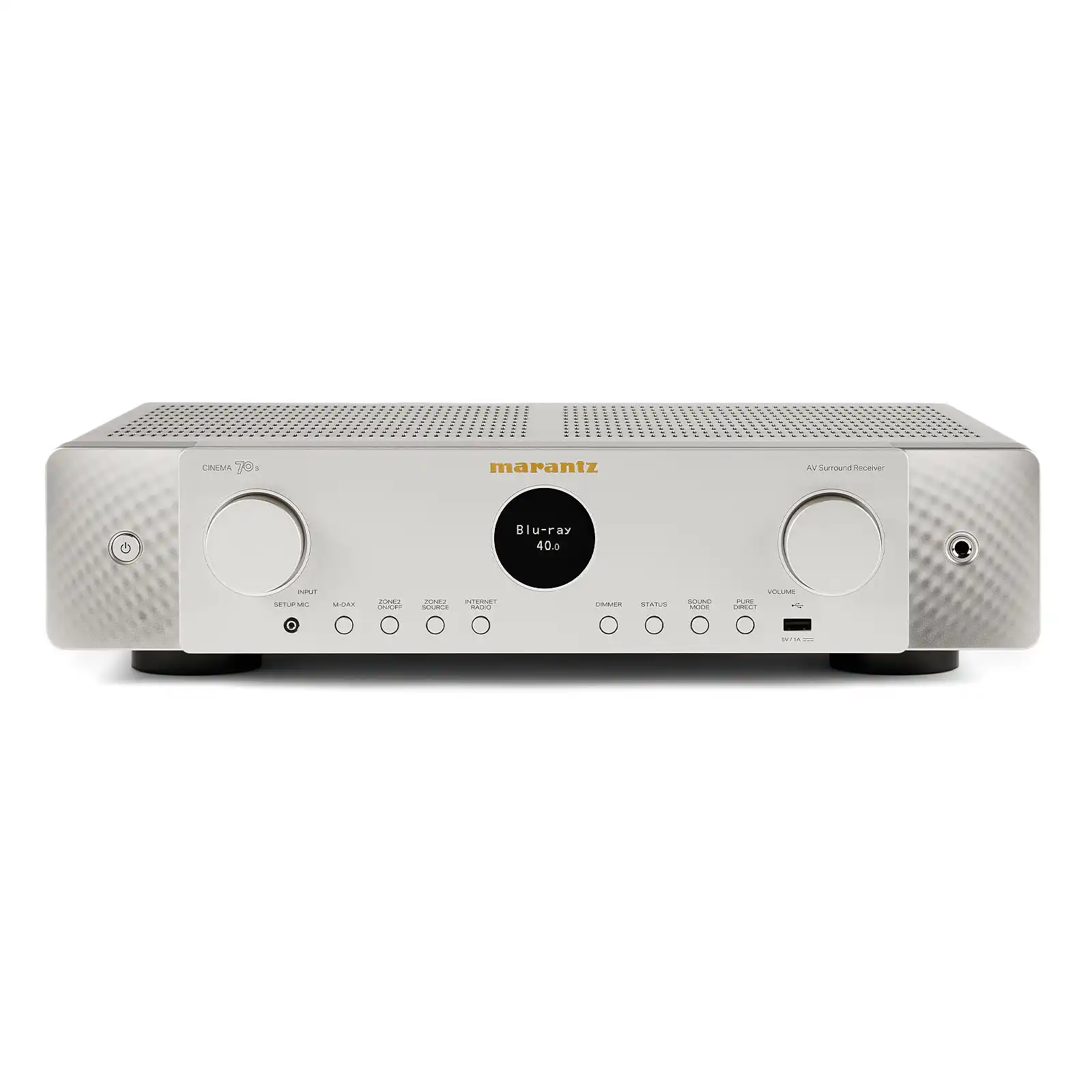 Marantz CINEMA 70/N1SG Slimline Silver 7.2 AV Receiver w/ Dolby Atmos, AirPlay 2, and Amazon Alexa
