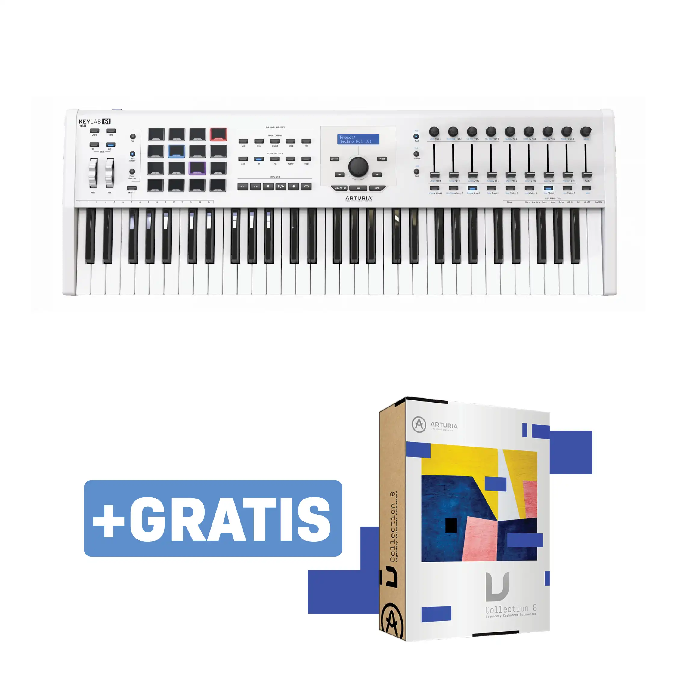 Arturia KeyLab 61 MKII White - Midi Klavijatura