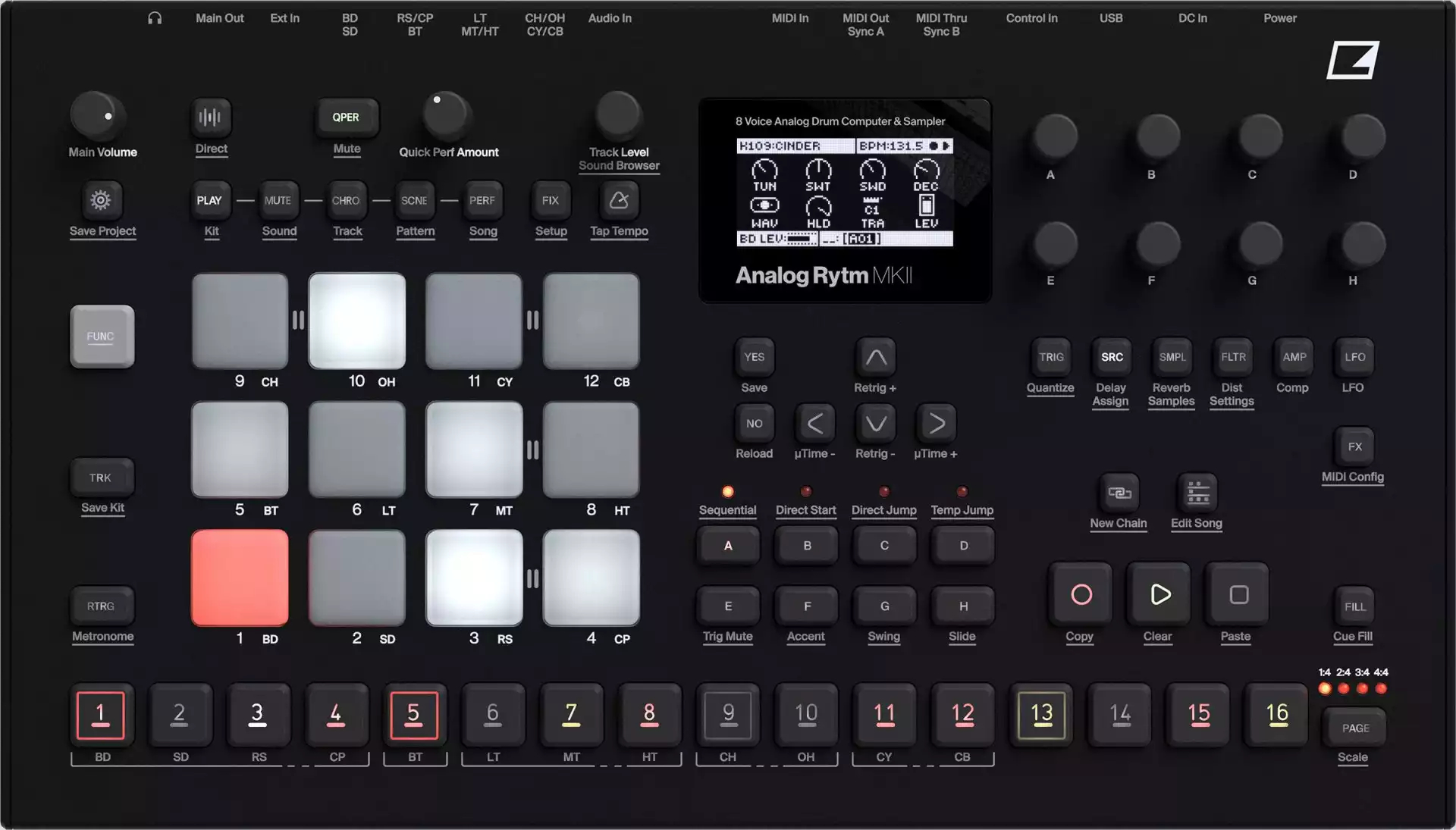 ELEKTRON Analog Rytm MKII Black - Ritam Mašina