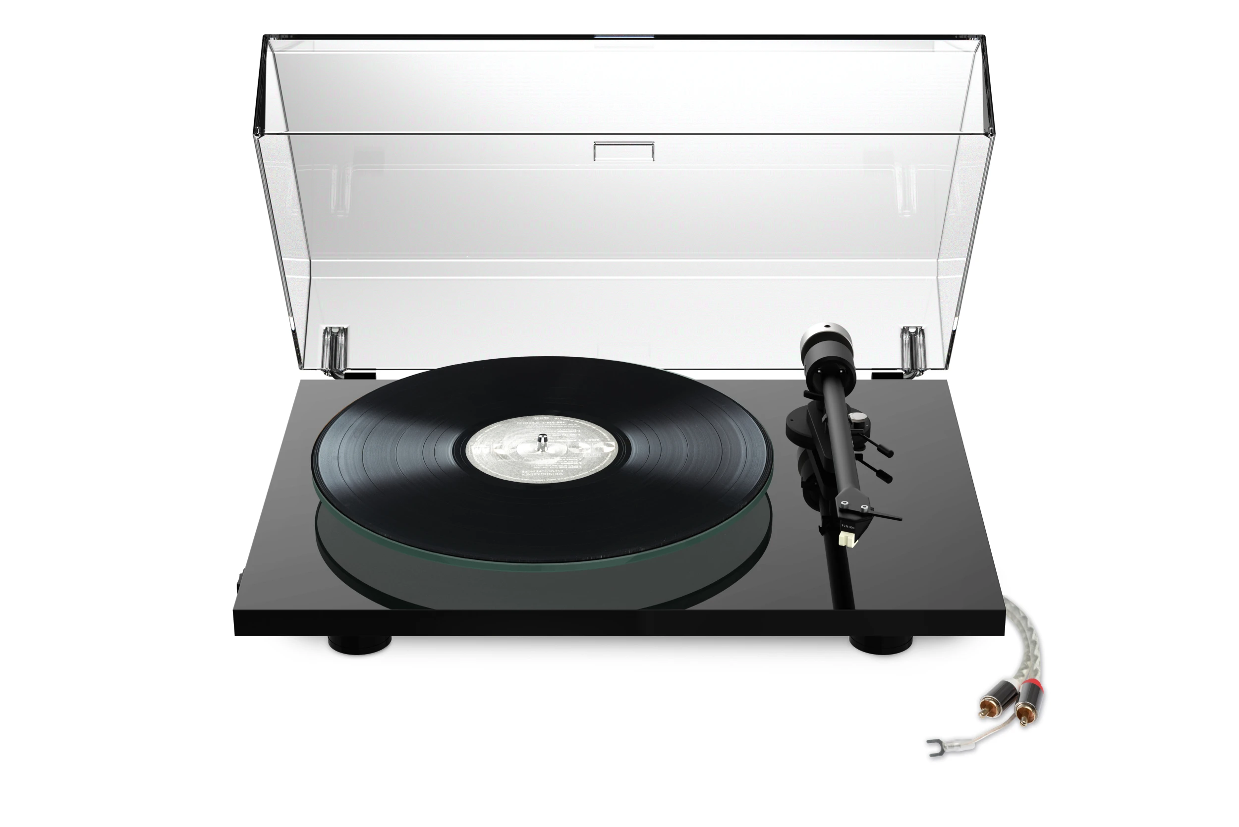 PRO-JECT T2 W High Gloss Black w/Sumiko Rainier Gramofon sa Wi-Fi tehnologijom