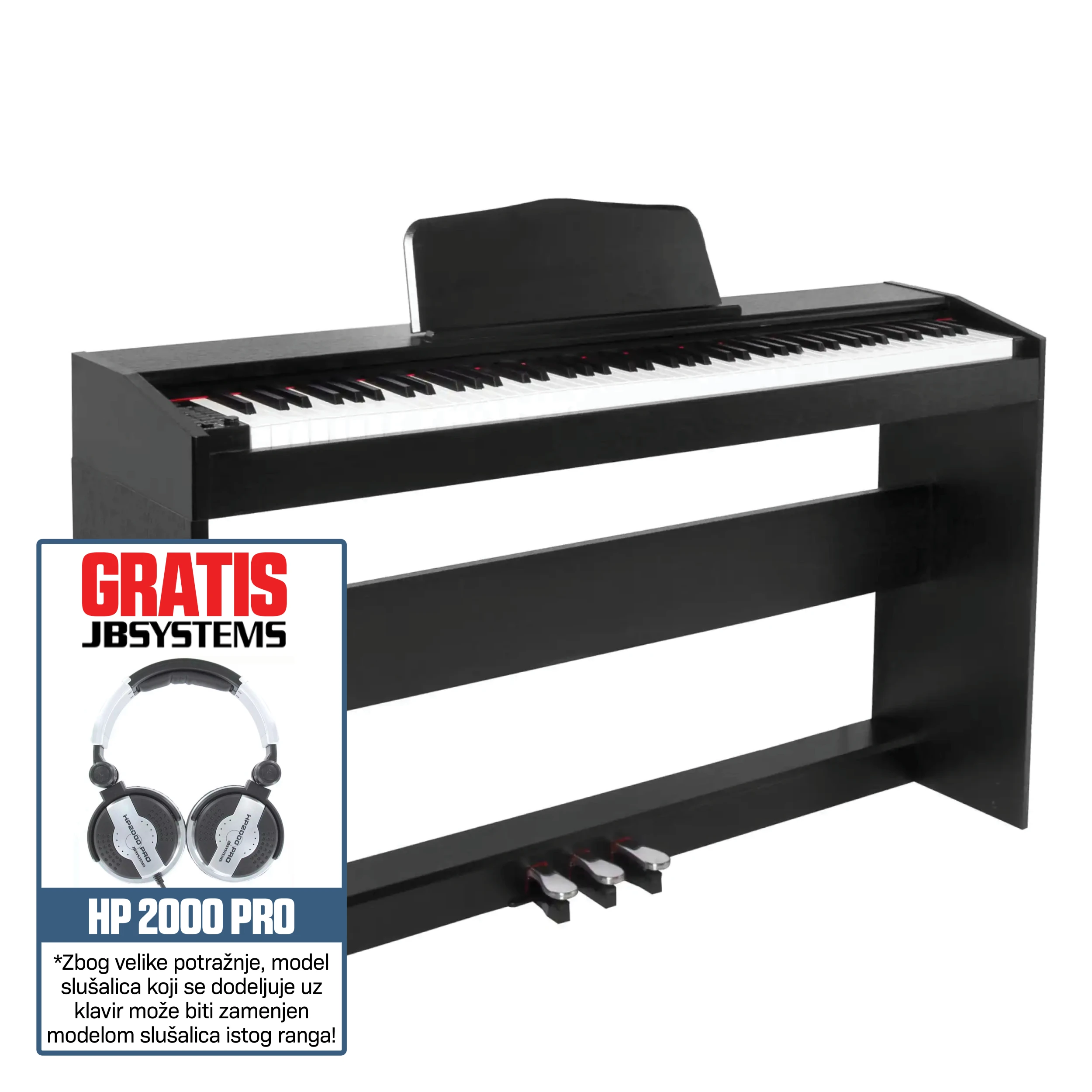 ARIUS STN-620 Black - Električni Klavir