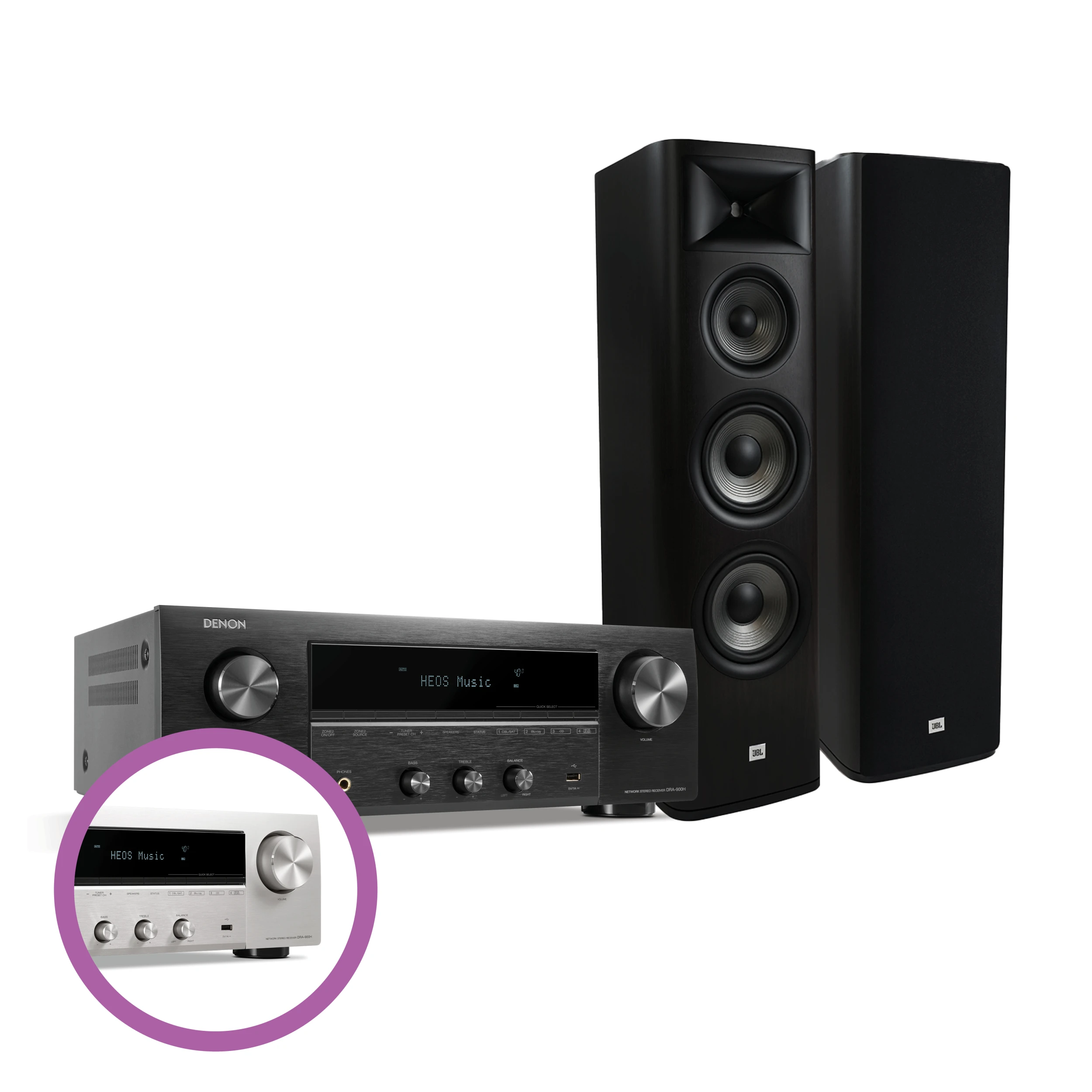 Denon DRA-900H Stereo 2.2 AV risiver + 2x JBL STUDIO 698 podnostojeći zvučnik