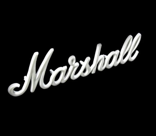 Marshall LOGO-00005 White Script Logo JCM800 JCM900