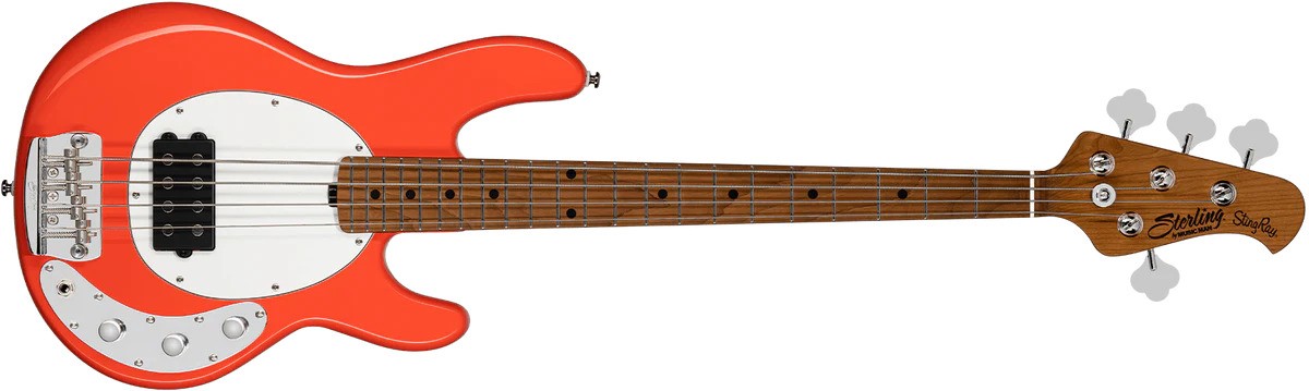 Sterling StingRay Short Scale Fiesta Red