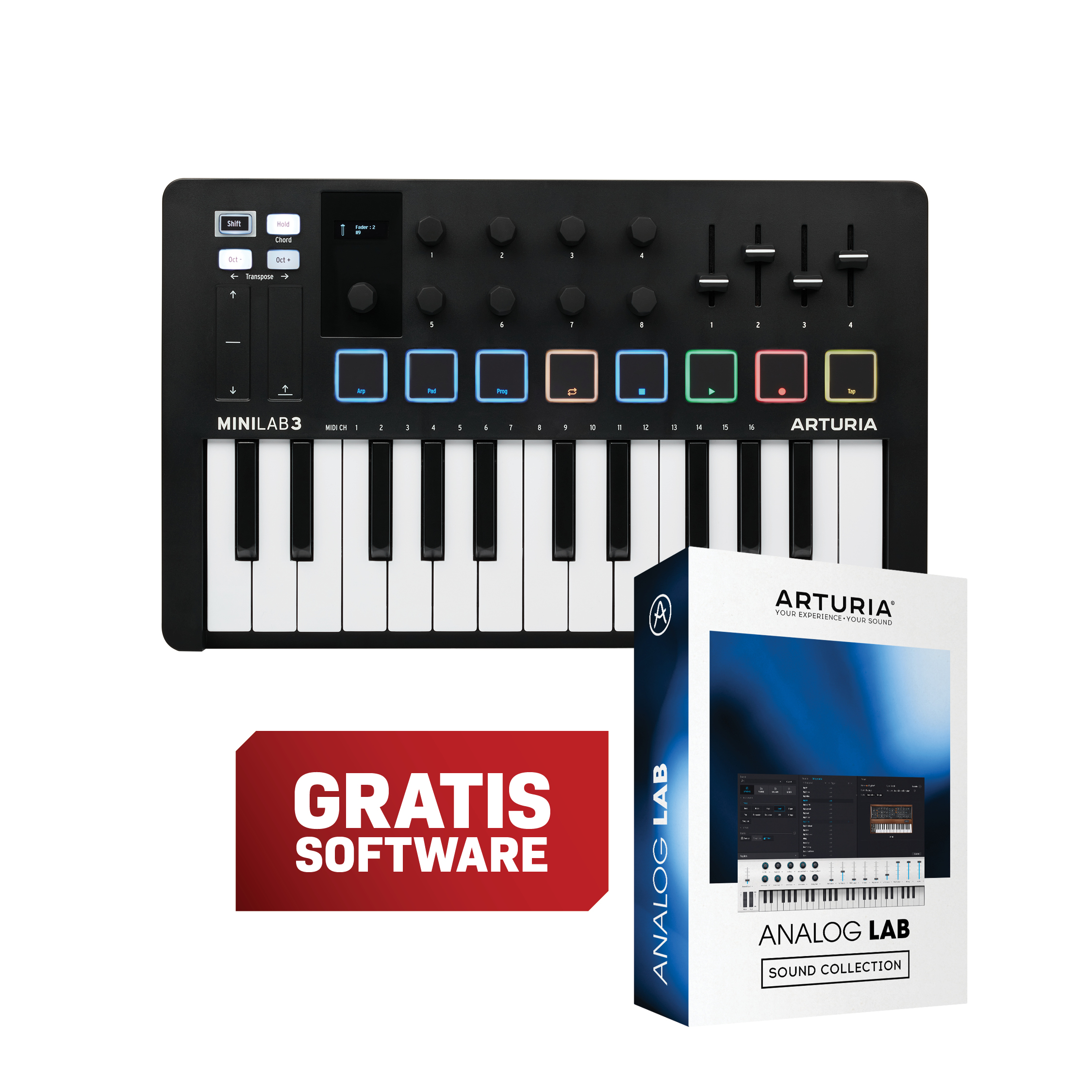 Arturia MiniLAB 3 Black Edition - Midi Klavijatura