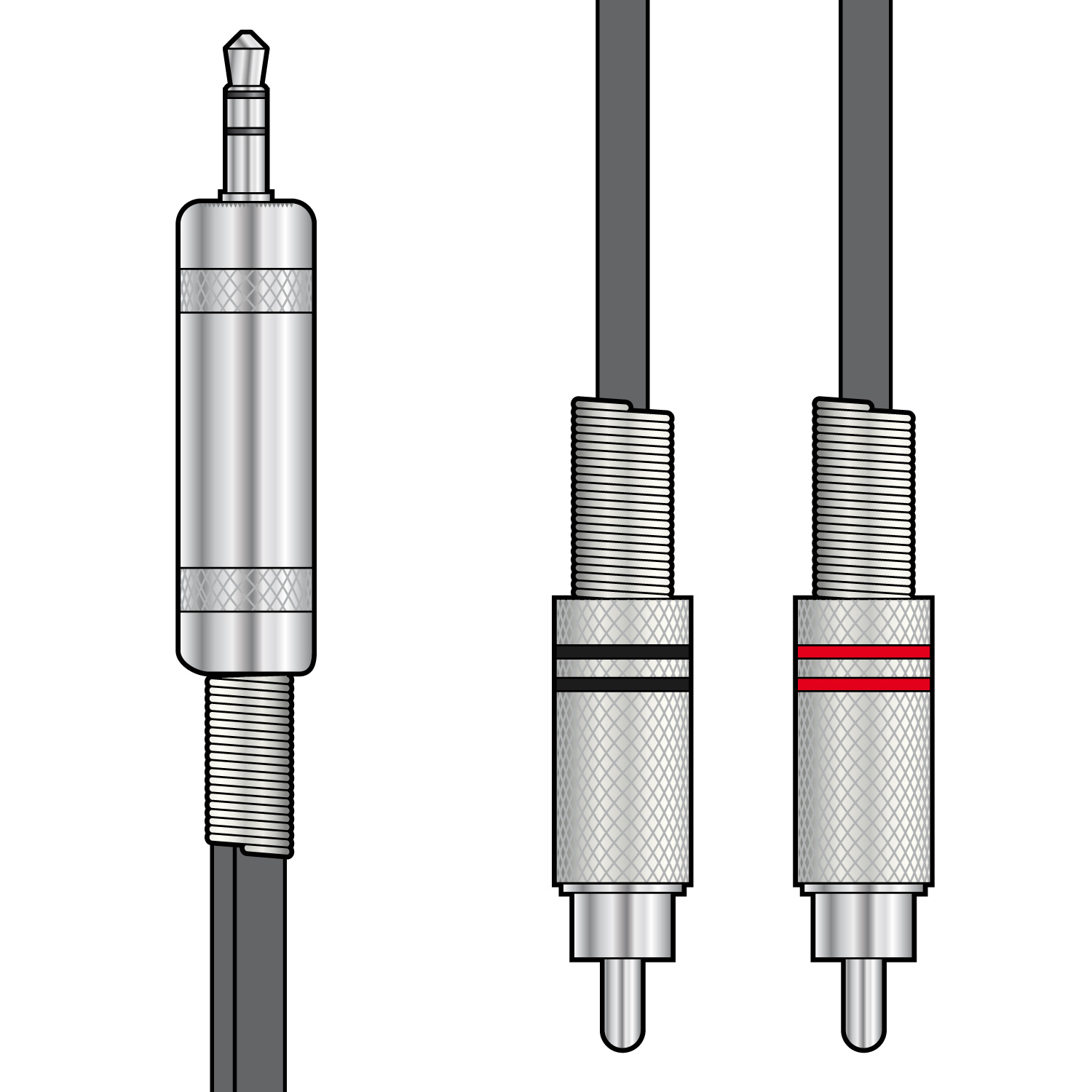 Citronic 3.5mm TRS - 2RCA 3m