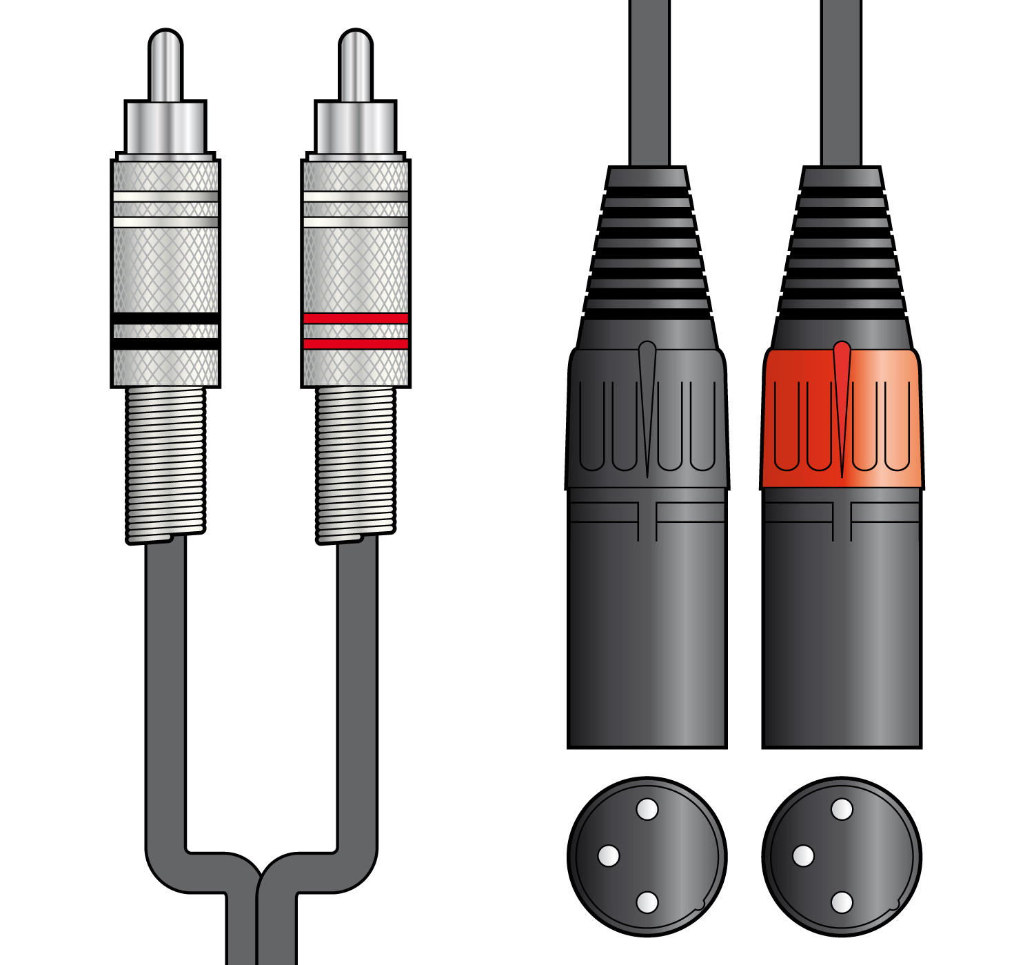Citronic 2 RCA - 2 XLRM 6m