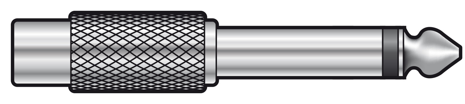 qtx 6.3mm Mono Jack-RCA Socket
