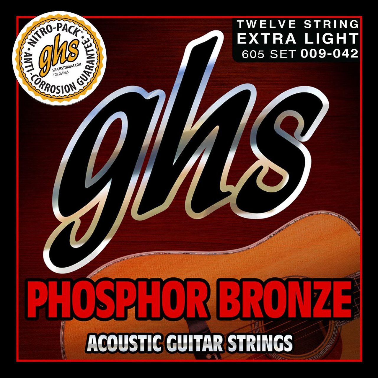 GHS 605 9-42 PHOSPHOR BRONZE 12-STRING - Žice za akustičnu gitaru