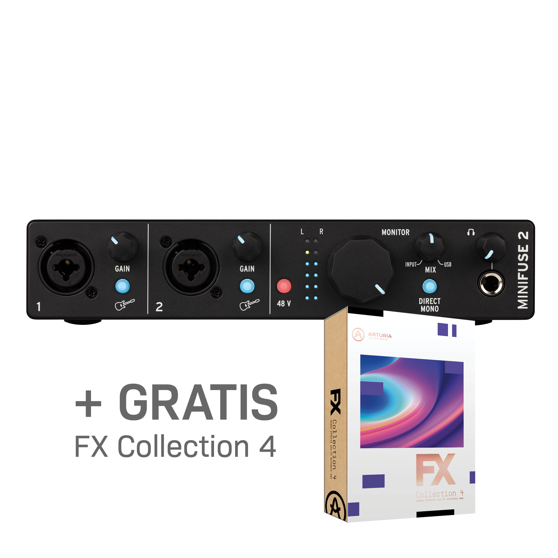 Arturia MiniFuse 2 Black - Zvučna kartica + FX Collection 4