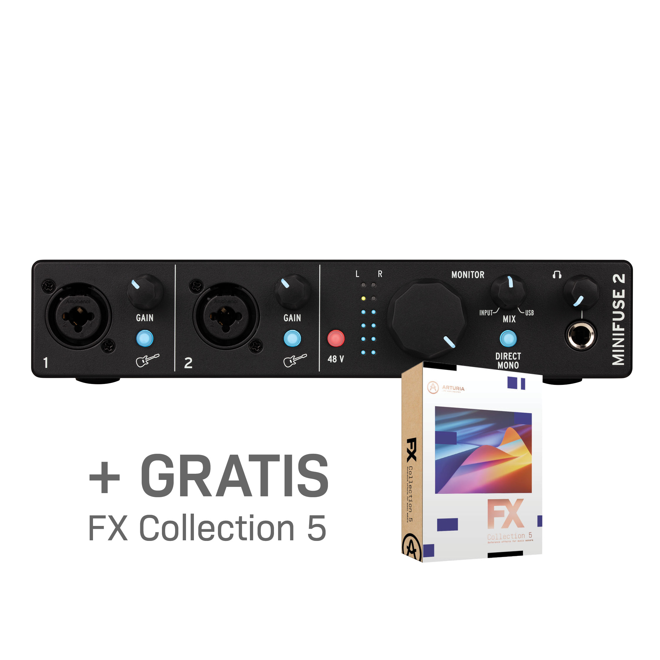 Arturia MiniFuse 2 Black - Zvučna kartica + FX Collection 5