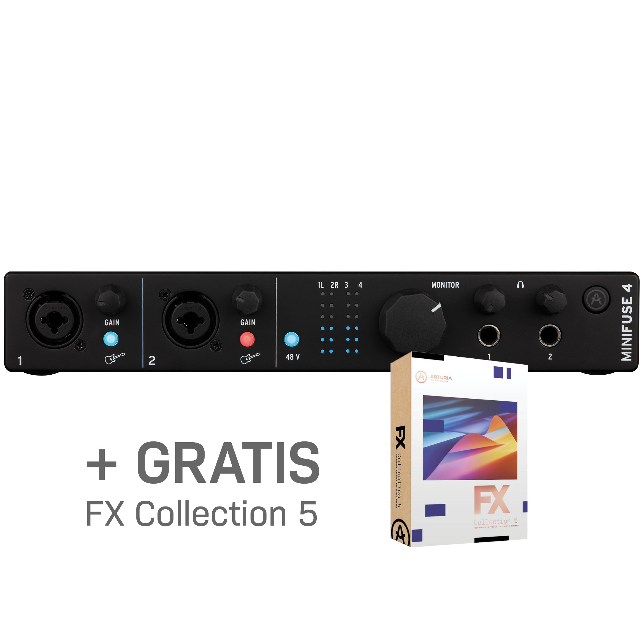 Arturia MiniFuse 4 Black - Zvučna kartica + FX Collection 5