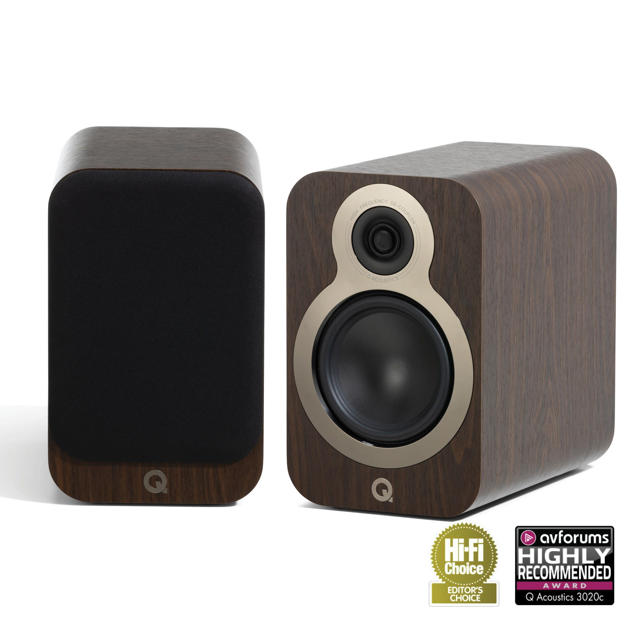 Q Acoustics Q3020c Speaker Claro Walnut - Zvučnik za stalak/policu