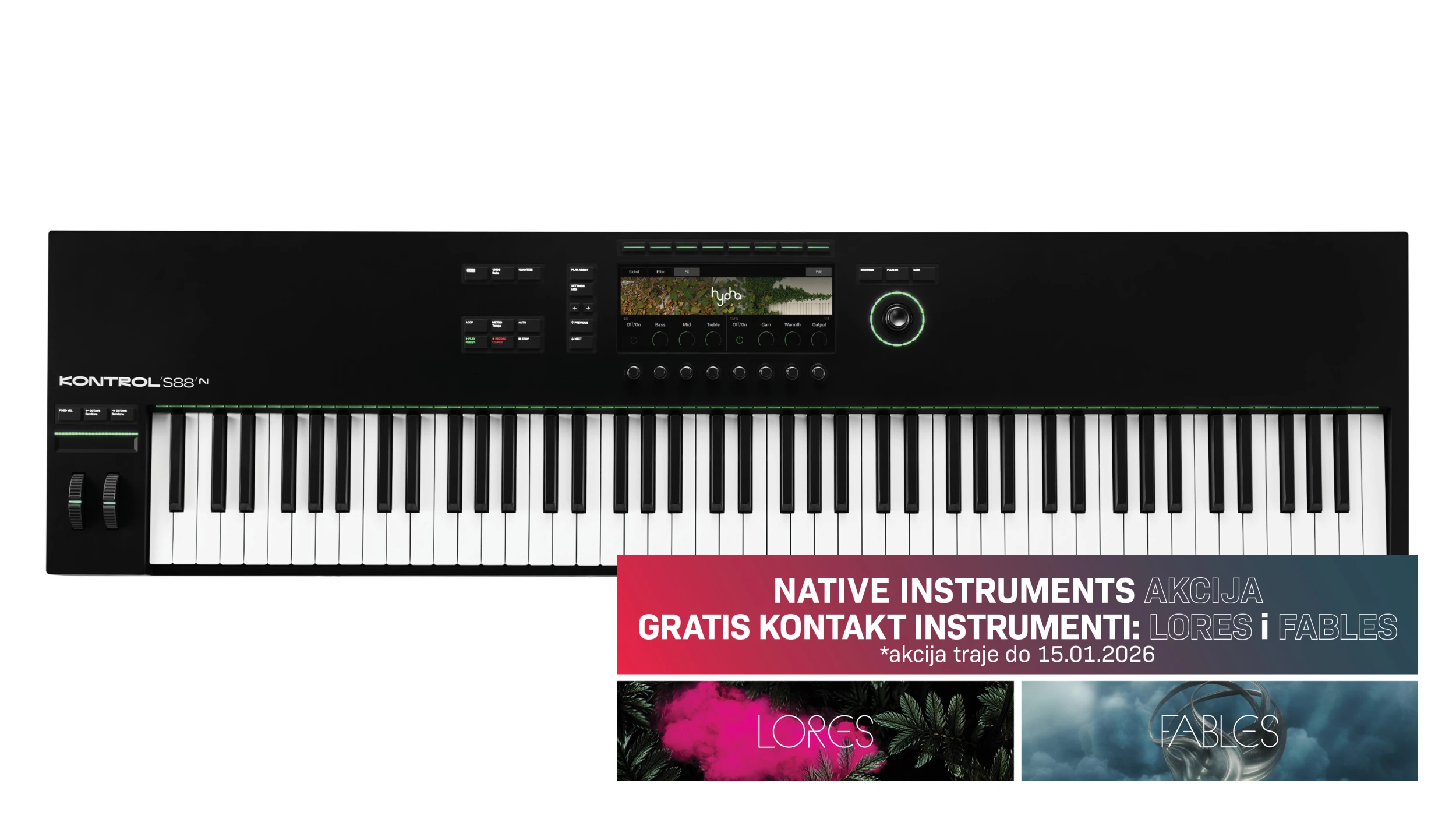 NATIVE INSTRUMENTS Komplete Kontrol S88 MK3 MIDI klavijatura + AKCIJA: GRATIS Lores i Fables