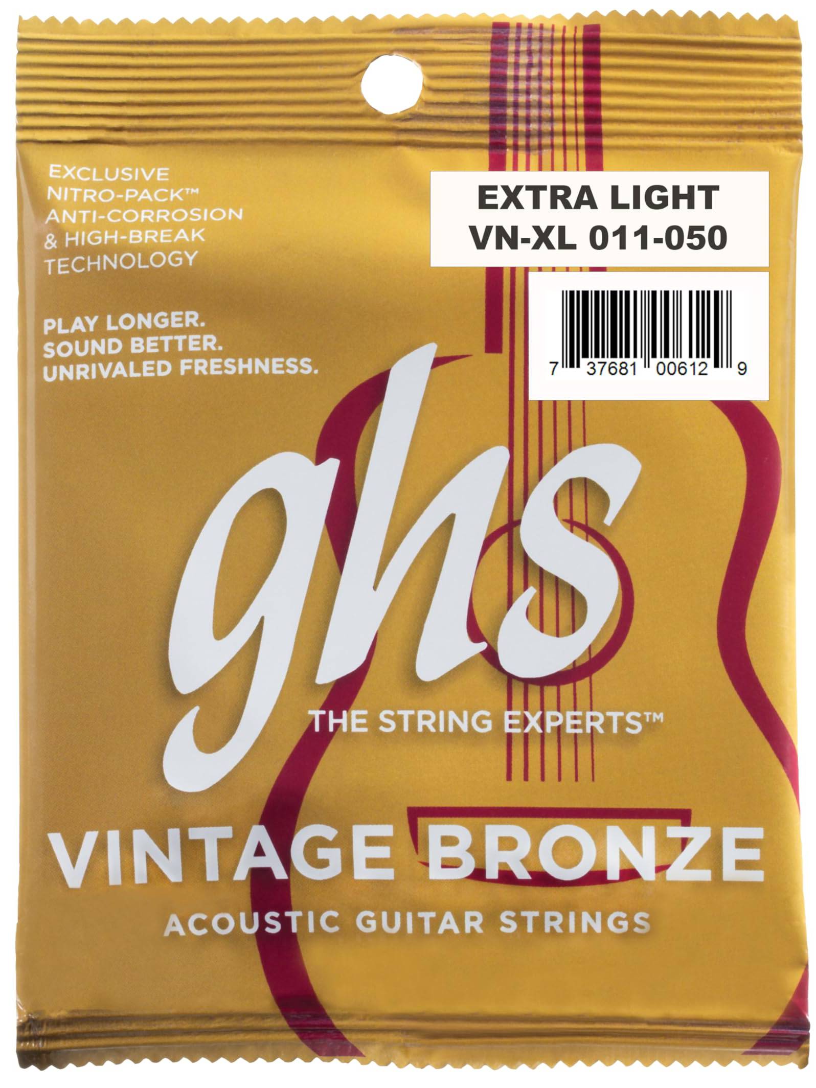 GHS VN-XL 11-50 Vintage Bronze - Žice za akustičnu gitaru