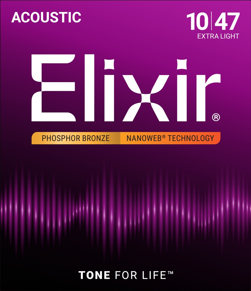 Elixir 16002 10-47 NANOWEB - Žice za akustičnu gitaru