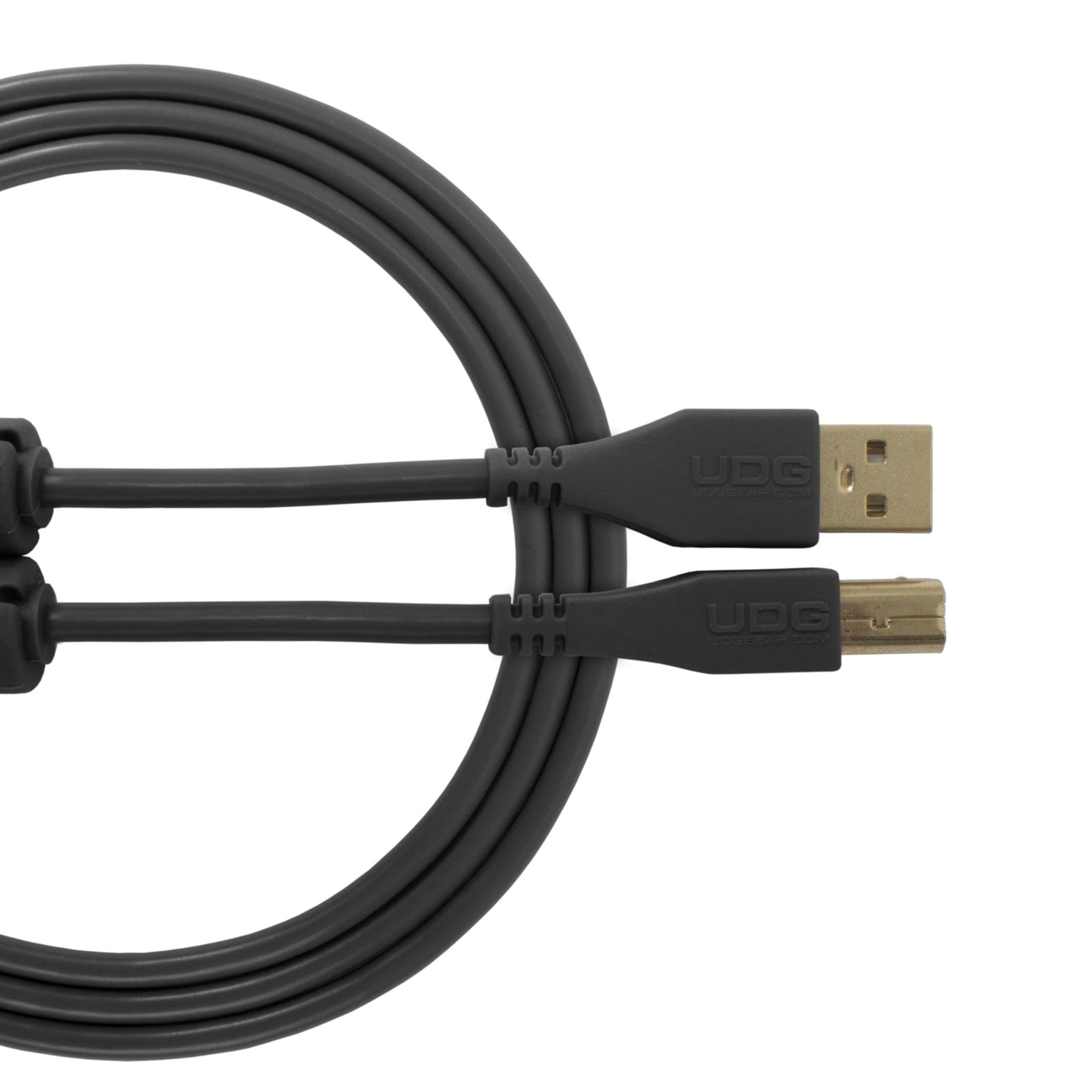 UDG USB 2.0 A-B Black Straight 3m