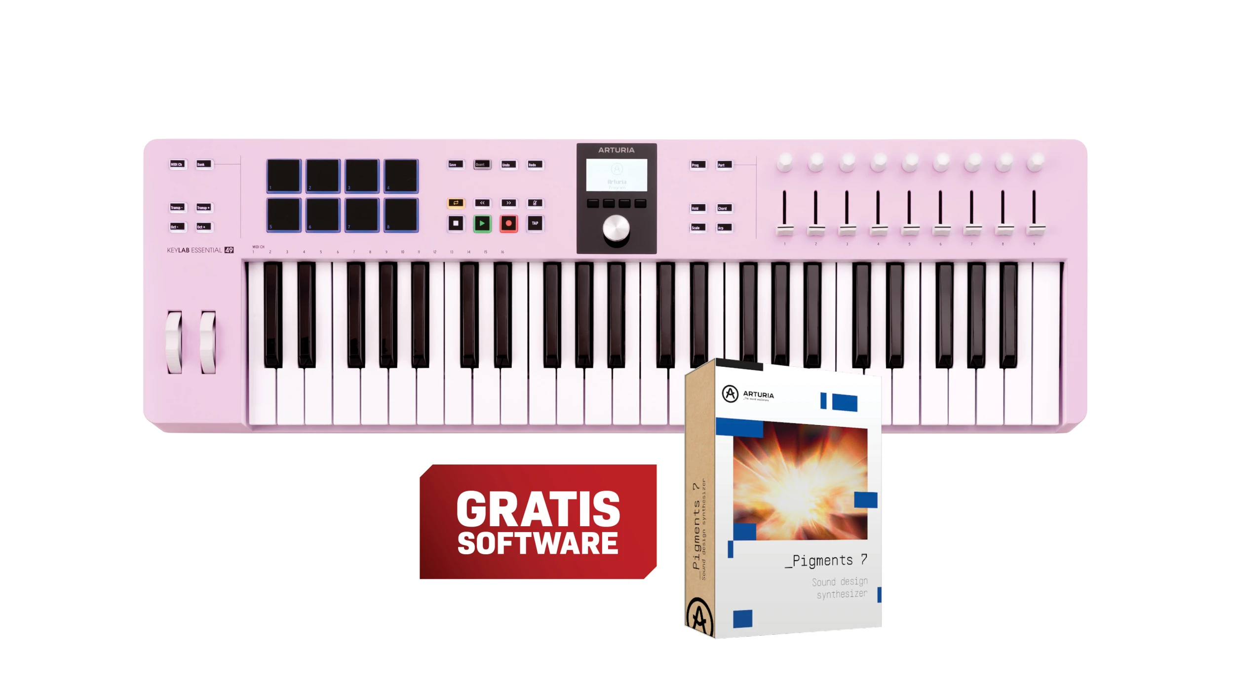 ARTURIA KeyLab Essential mk3 49 Rose Quartz - MIDI klavijatura
