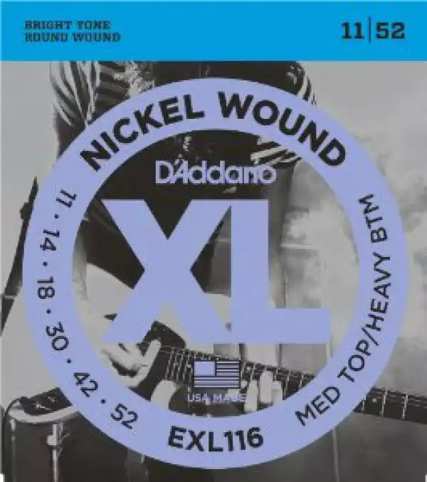 D'Addario EXL116 11-52 Nickel Wound