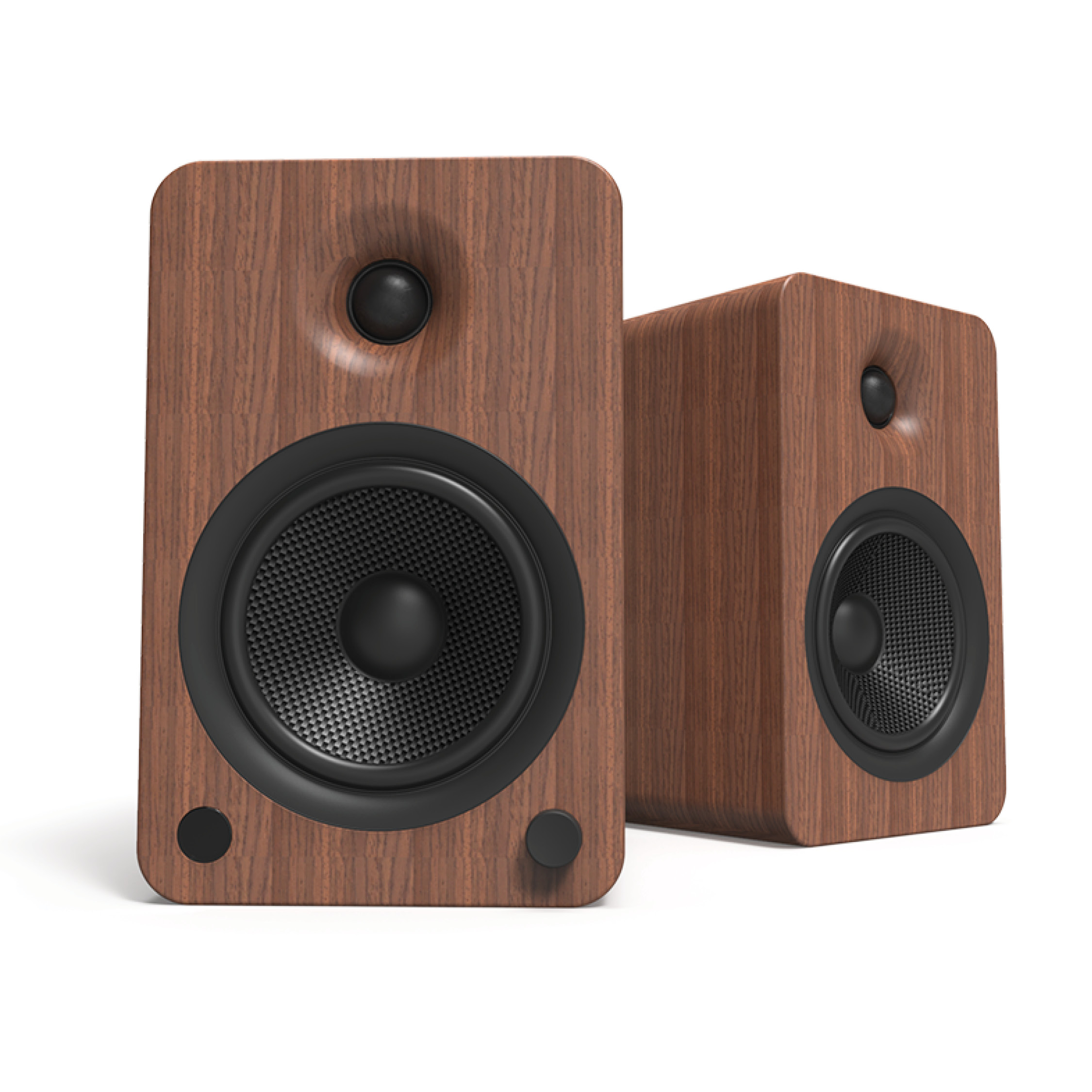 Kanto YU6 2nd Generation Powered Bookshelf Speaker - Walnut