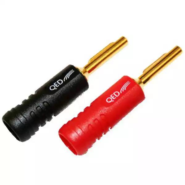 QED Screwloc ABS Banana 4mm 2 red 2 blk